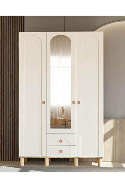 miracool Papatya 3 Kapaklı Gardrop / Dolap / Komple MDF