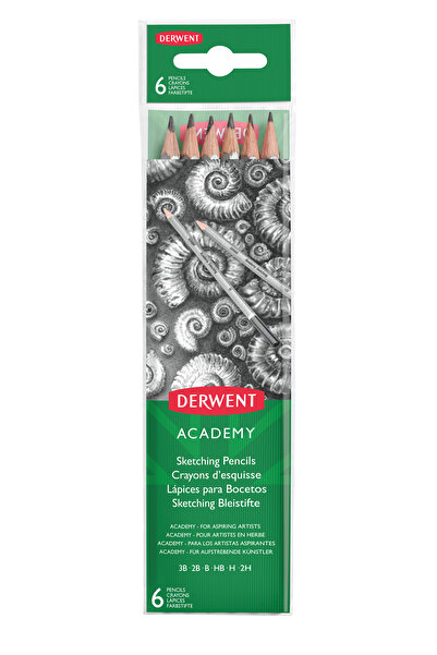 Derwent Creioane grafice Academy 2H-3B blister 6 buc/set calitate superioară,...