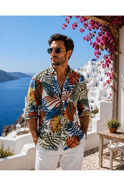 ANATOLIATEKSTILE Men's Shirt in 100% Italian Linen, Premium Luxury Fit Relaxe...