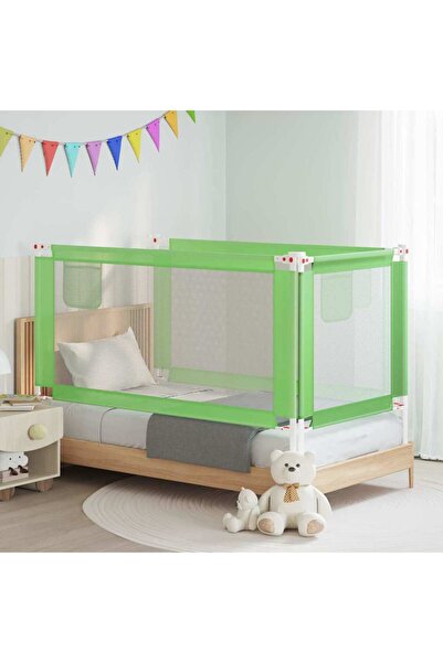 vidaxl Children's bed guardrail, green, 160x25 cm, textile