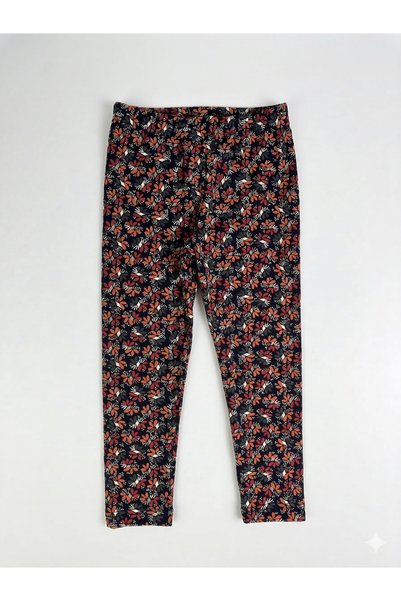 Generic Brand 5-Piece Girls' Leggings Set - Soft Cotton Stretchy Casual Wear (Colorful Patterned)