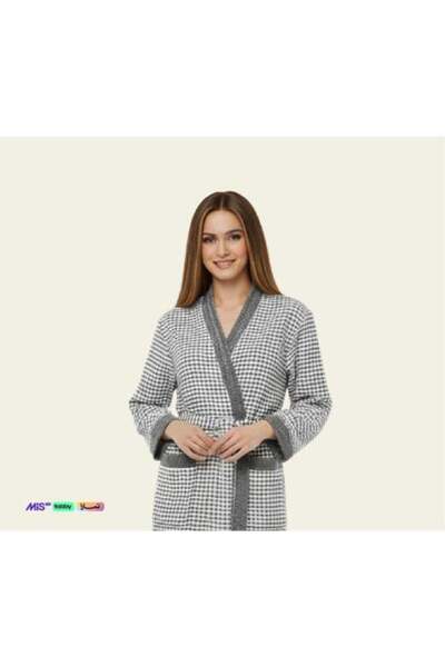 hoven Waffle Bathrobe Large Gray