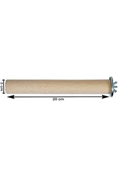 Yıldızan TAMGÜN Suport din lemn pentru papagali, înălțime 20 cm, diametru 3 c...