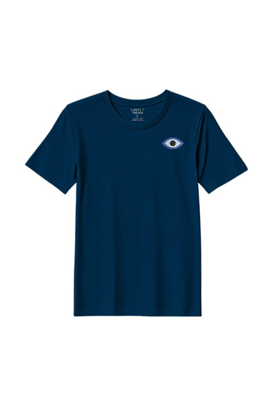 BYFT Threads T-Shirt - Evil Eye Embroidered Design, Premium Polycotton, Breat...