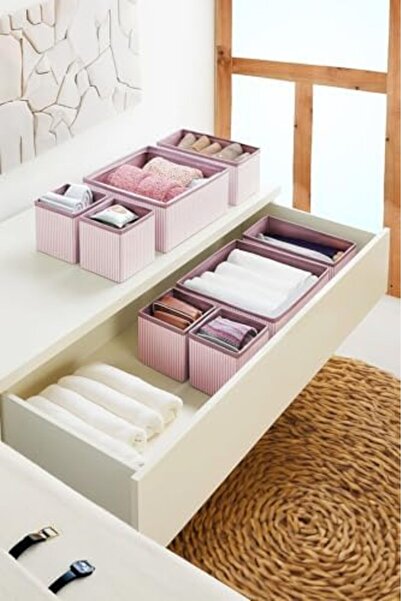 Yıldızan Nzr Beautestore 4-Piece Powder Striped Drawer Organizer Set 2026 110...