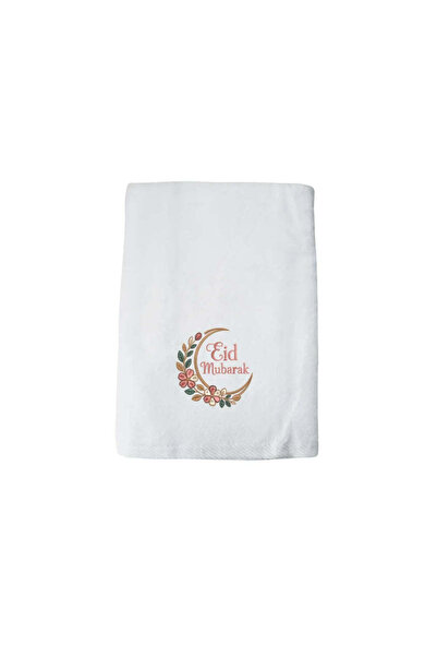 BYFT Iris Embroidered Hand Towel 50 x 80 Cm 600 GSM Soft Absorbent White Cott...