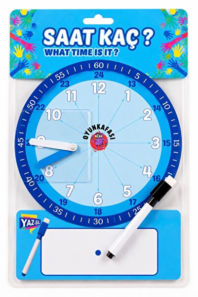 OYUNKAFASI Educational Clock Learning Game Summer Erase Clock How Many Educat...