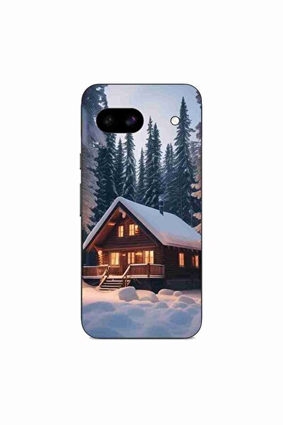 OEM Husa compatibila cu Google Pixel 8A Silicon Gel Tpu Model Peisaj Iarna Ca...
