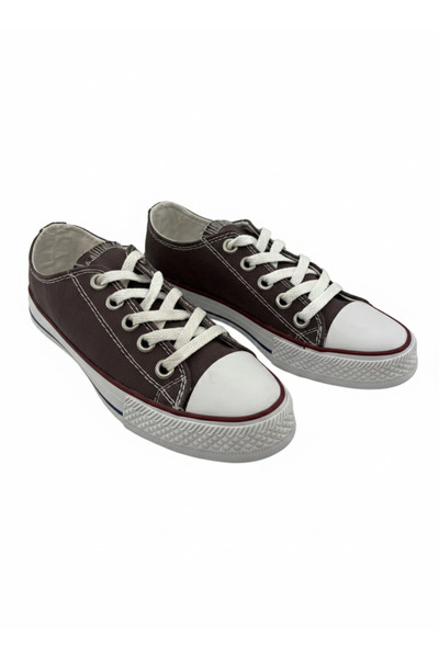 Rexba Brown and White Lace-Up Unisex Casual Sneaker Sports Shoes – Classic Fl...