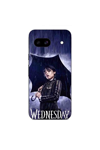 OEM Husa compatibila cu Google Pixel 8A Silicon Gel Tpu Model Wednesday Umbrella