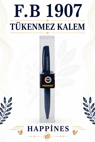 Fenerbahçe F.B 1907 Özel Seri Tükenmez Kalem Şeffaf Kutulu