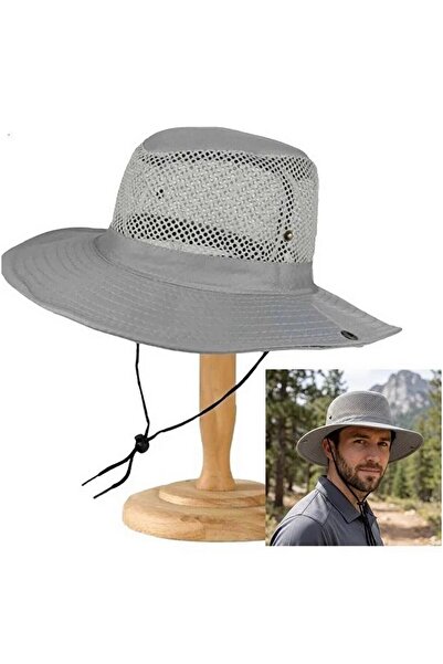 Neler Geldi Neler Mesh Summer Trilby Hat Trilby Hat Unisex Snap Button Hiking...