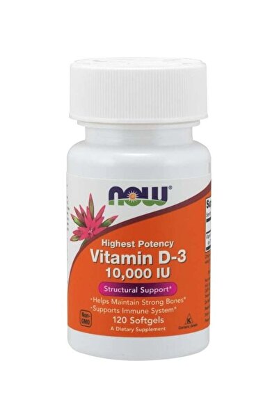 Now Foods Vitamin D-3 10000 IU Softgels 120's