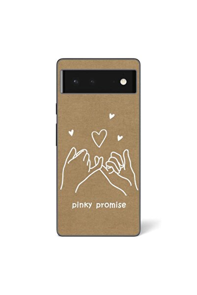 OEM Husa compatibila cu Google Pixel 6 Silicon Gel Tpu Model BFF Pinky Promise