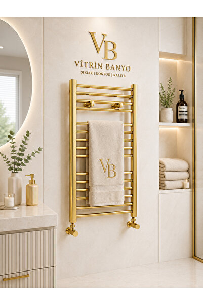 vb vitrinbanyo Dekoratif Havlupan Radyatör Banyo Isıtıcısı – Antik Siyah Krom...