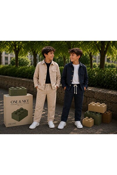 One&Nice One & Nice Boy's Casual Stylish Shirt Set