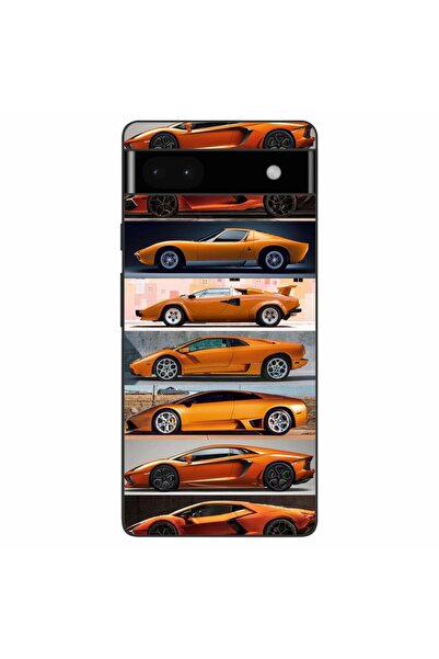 OEM Husa compatibila cu Google Pixel 6A Silicon Gel Tpu Model Masini Lamborghini