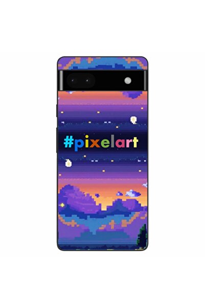 OEM Husa compatibila cu Google Pixel 6A Silicon Gel Tpu Model Pixel Art Peisaj
