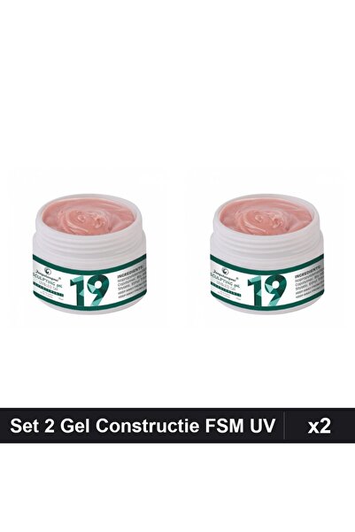 FSM Set 2 Gel Constructie UV LED 15g, Builder Gel Manichiura Profesionala