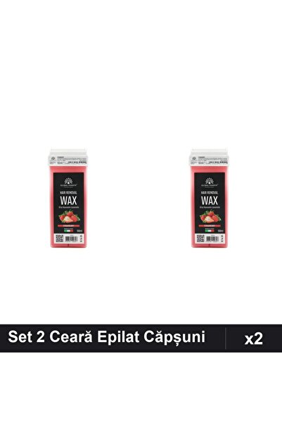 global fashion Set 2 Ceară Epilat Căpșuni 100ml, Epilare Ușoară Dermatologică...