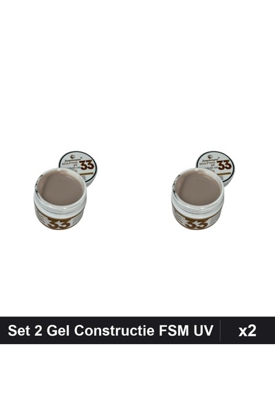 FSM Set 2 Gel Constructie UV LED 15g, Builder Gel Manichiura Profesionala