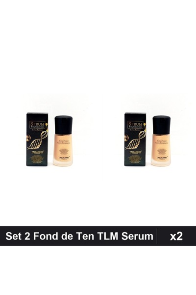 TLM Set 2 Fond de Ten Serum SPF 15, 30ml, Nr.104, Fond Lichid Hidratant