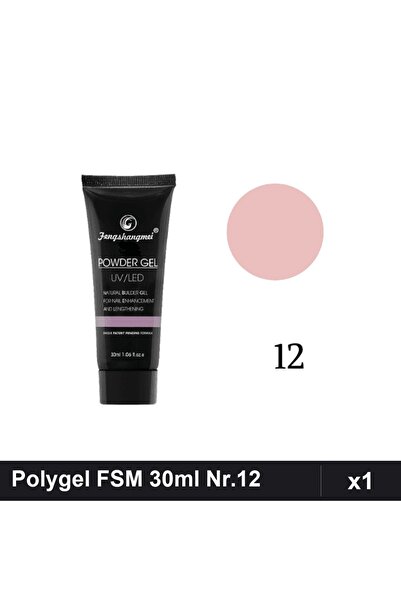 FSM Polygel 30ml Nr.12, Gel de Constructie Unghii, 1 Bucata Manichiura UV/LED
