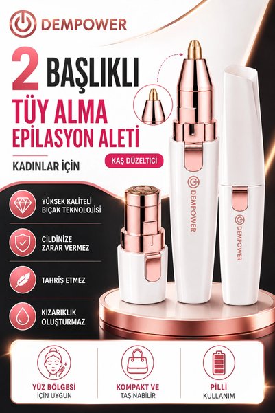 Kadınlar İçin Hassas Tüy Alma ve Kaş Düzeltme Özellikli Mini Epilasyon Aleti
