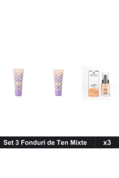 Eveline Set 3 Fonduri de Ten Better Perfect & TLM Velvet Touch, Nuante Ivory ...