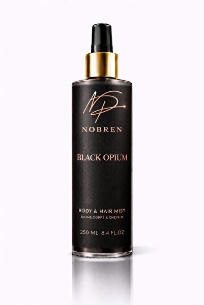 NOBREN Black Opium 250 ML Body & Hair Mist Kadın Vücut ve Saç Spreyi Yoğun Ka...