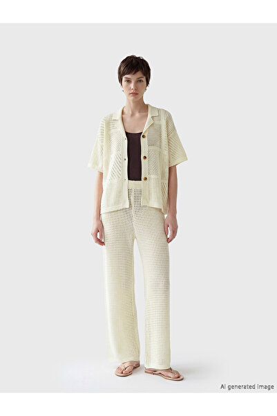 LC Waikiki Peak New Season Elastic Waist Openwork Women's Trousers