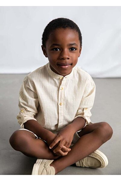 MAYORAL Shirt Bermuda Set 5-10 Years Old Beige
