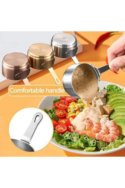Arabest 6-Piece 304 Stainless Steel Dipping Sauce Cups, 2.7 oz Reusable Metal...