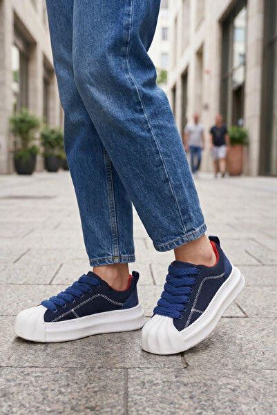 IN-STEP Flay Thick Lace-Up Blue Unisex Sneaker