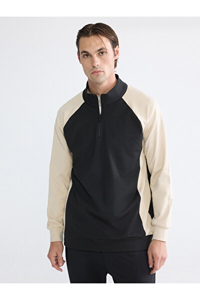 LC Waikiki Nevavm Contrast Collar Color Block Men's Sweatshirt