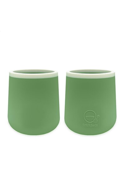 Baby Oliver Ποτηράκια Σιλικόνης Σετ 2 Τεμ. 175 ml Πράσινο - Smikkels
