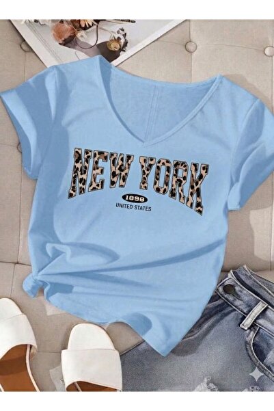 FAVORİST ΓΥΝΑΙΚΕΙΟ ΜΠΛΟΥΖΑ V-NECK MIX PRINTED