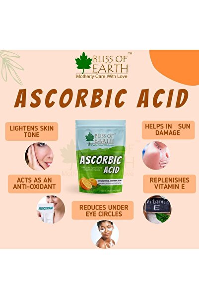 Bliss of Earth Ascorbic Acid Powder, 3x453g | Pure Food Grade Vitamin-C Rich Powder For Skin, Face & Cosmetic