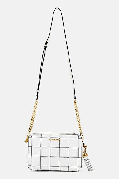 Michael Kors Women Brand Logo Cross Body Bag, White