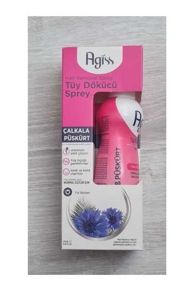 AGISS Tüy Dökücü Sprey 175 ml Normal Ciltler İçin Hızlı Etkili Kolay Kullanım