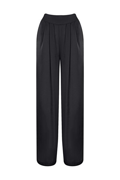 La Sarta Mytilie women's satin black pants