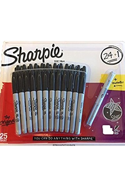 Sharpie Permanent Marker - Black 24+1 Pack