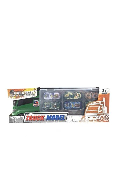 PRC Camion trailer +12 masini 37*10*13cm
