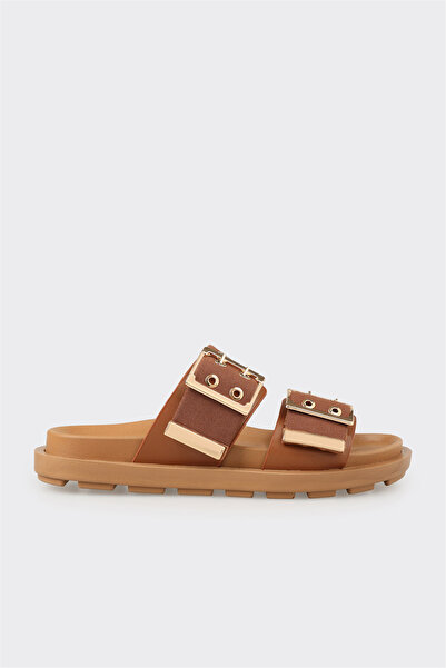 Elle Shoes Taba Kadın Düz Terlik