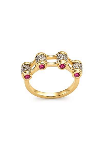 LEROSY CO. Yakut Stone Detailed Branch Shape Ring