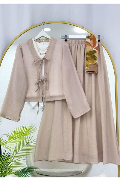 MODA VEDAT Women's Corduroy Skirt Suit -0650