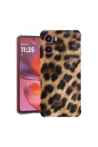 bestcase Θήκη για Motorola Moto G06 με σχέδιο λεοπάρ, Αντικραδασμική, Ενισχυμ...
