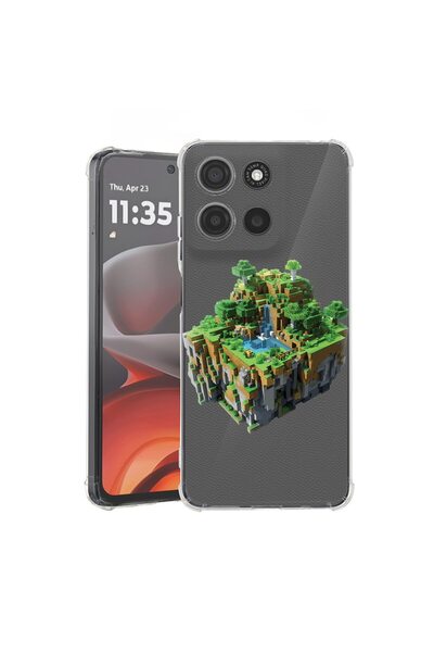 bestcase ¬Æ Husa Anti Shock pentru Motorola Moto G56 cu Design Minecarft Worl...