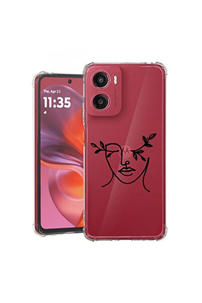 bestcase ¬Æ Husa compatibila Motorola Moto E15, Anti Shock 1.5MM, Woman Abstr...