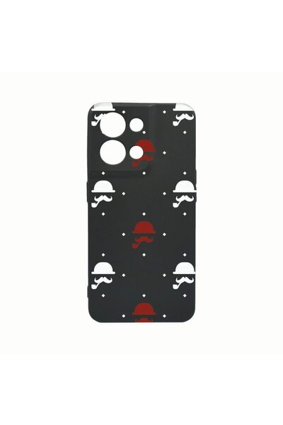 bestcase Силиконов калъф, съвместим с Oppo Reno8 Pro, Мустаци, Устойчив на из...
